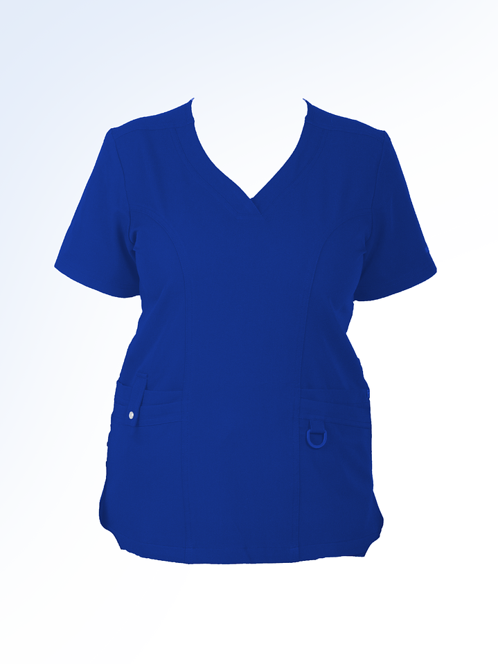 Blusa Clínica Modelo HANA Azul Rey 2