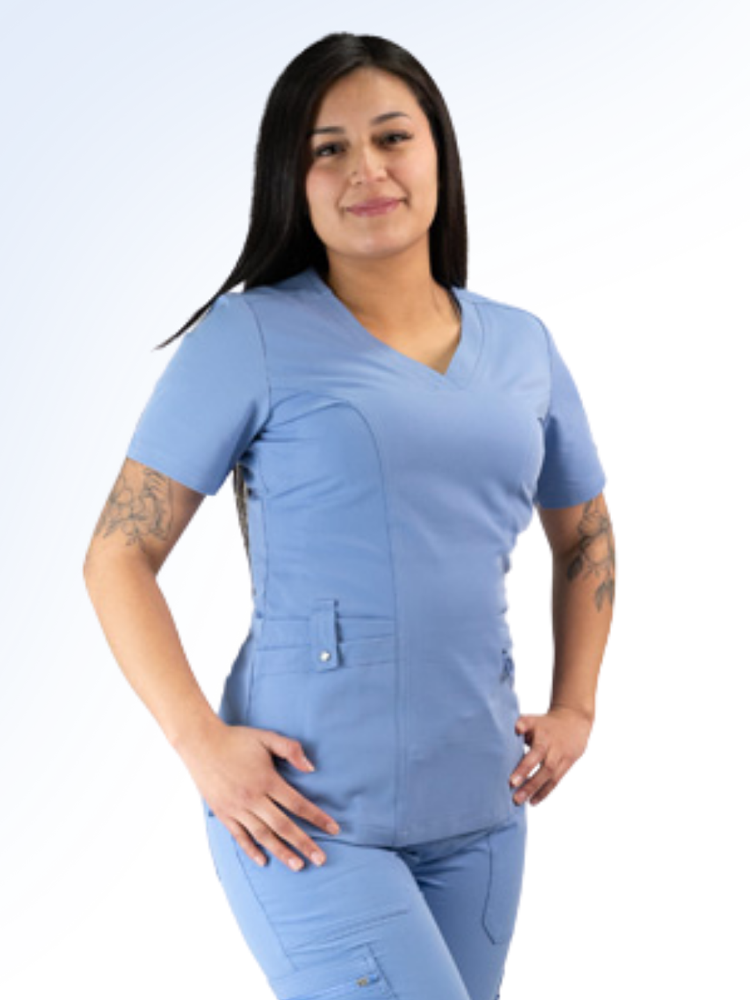 Blusa Clínica Modelo HANA Celeste - Ceil Blue 1