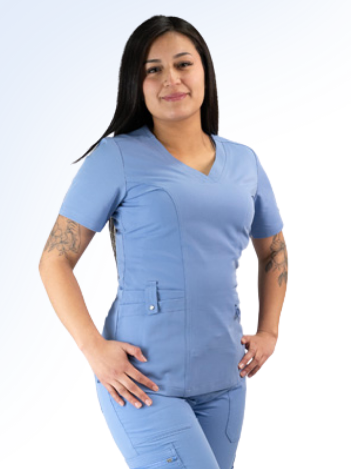 Blusa Clínica Modelo HANA Celeste - Ceil Blue 1