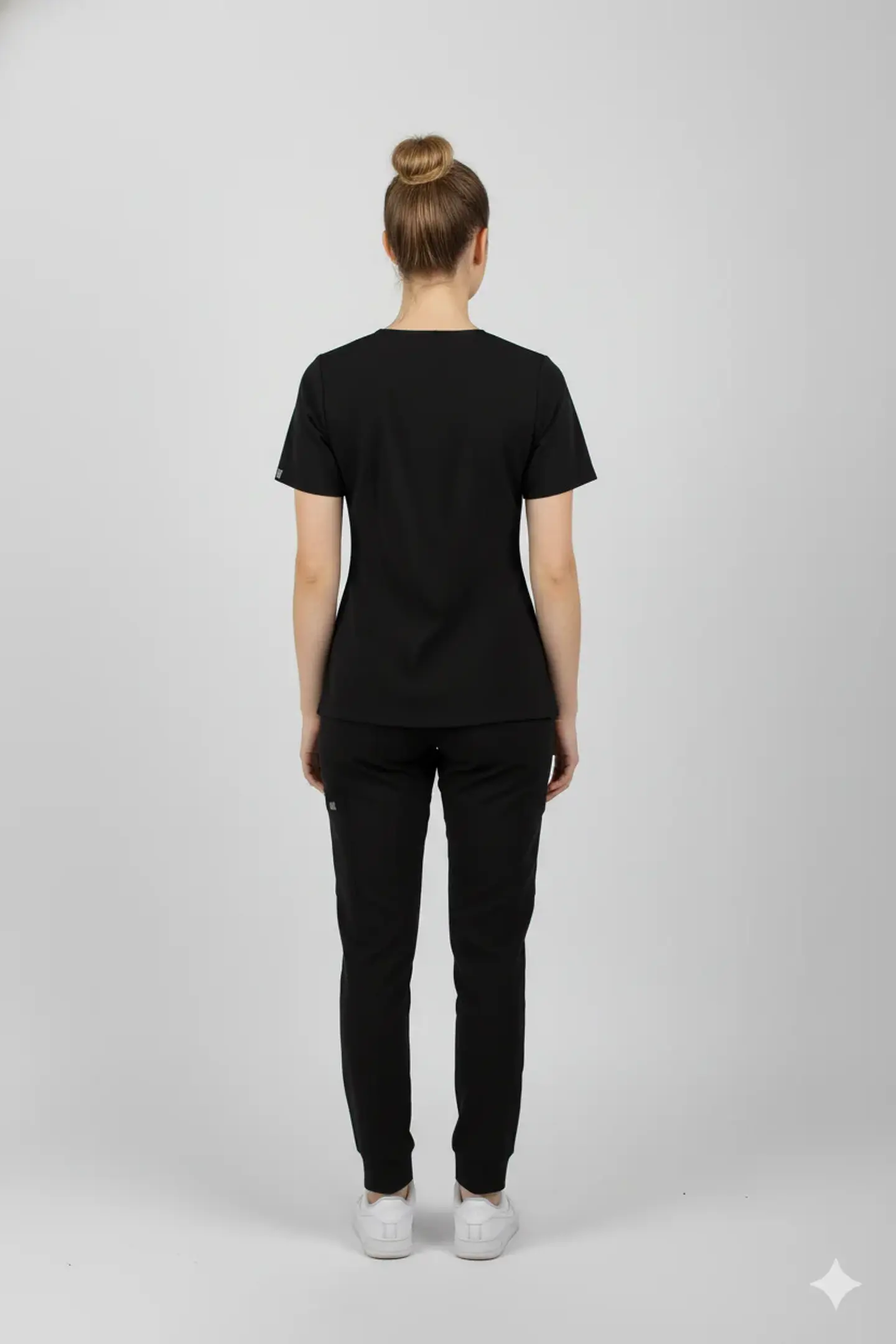 Conjunto Clinico Hana Negro  (Blusa + Pantalon Recto) 9
