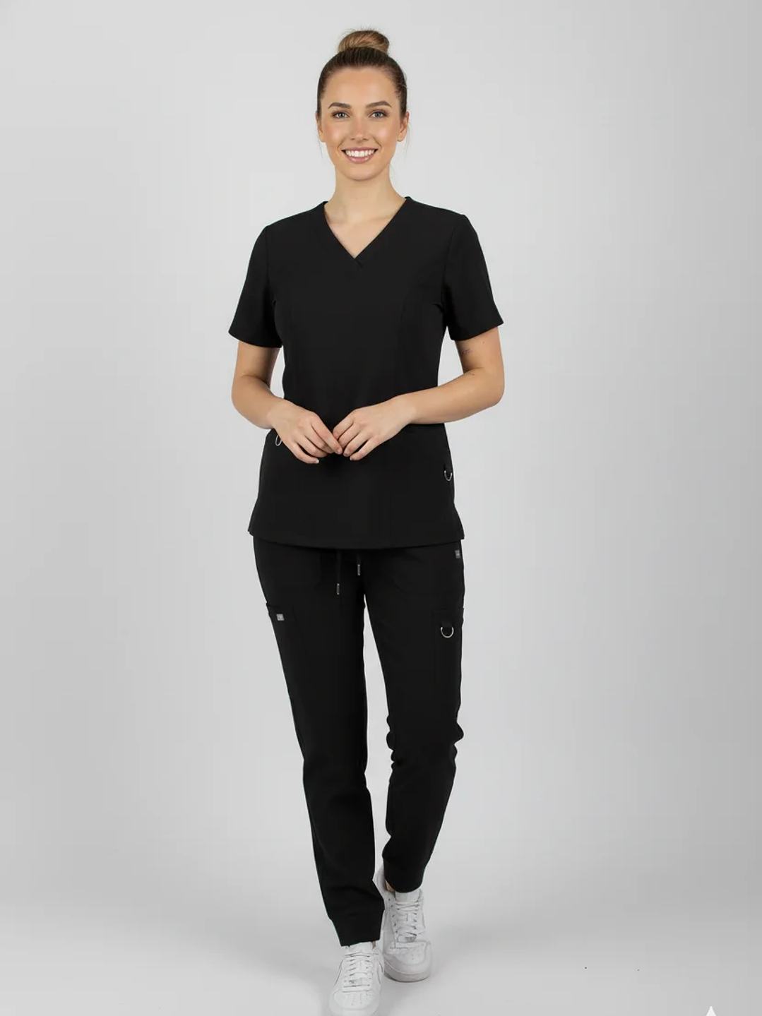 Conjunto Clinico Hana Negro  (Blusa + Pantalon Recto) 1