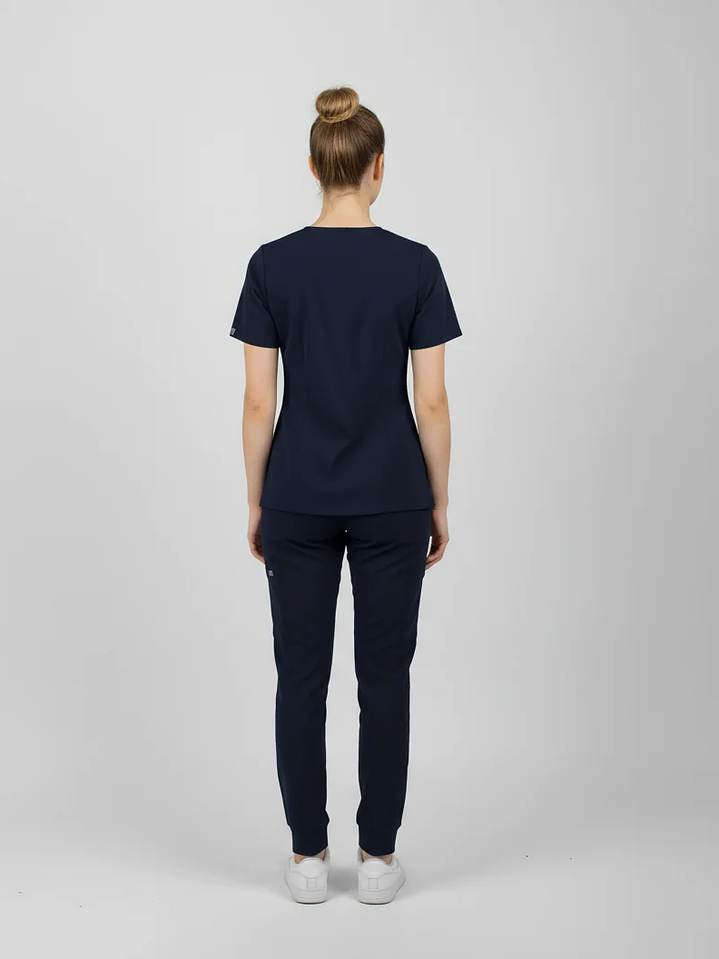 Conjunto Clinico Hana Azul Marino  (Blusa + Pantalon Recto) 1
