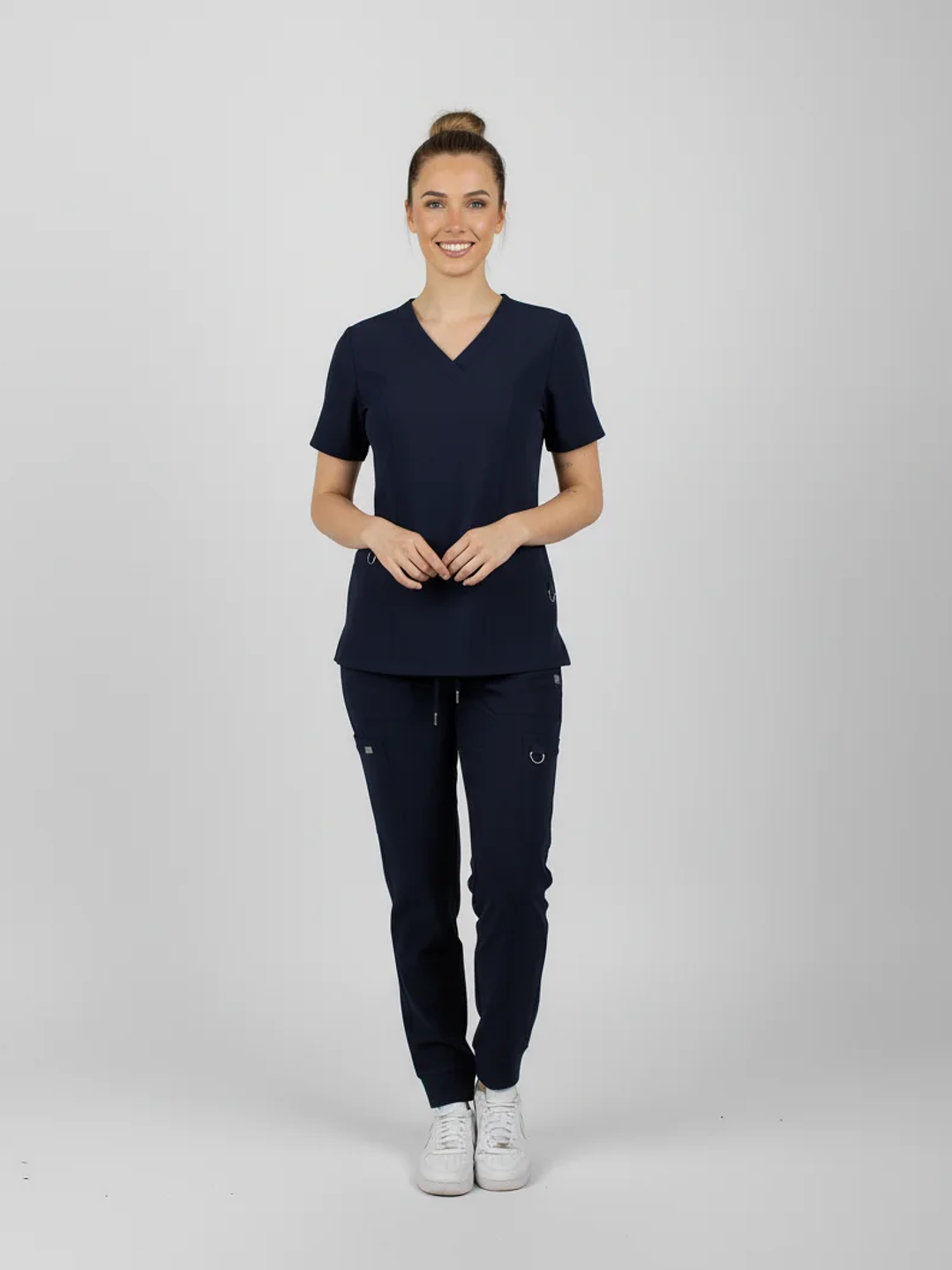 Conjunto Clinico Hana Azul Marino  (Blusa + Pantalon Recto) 2