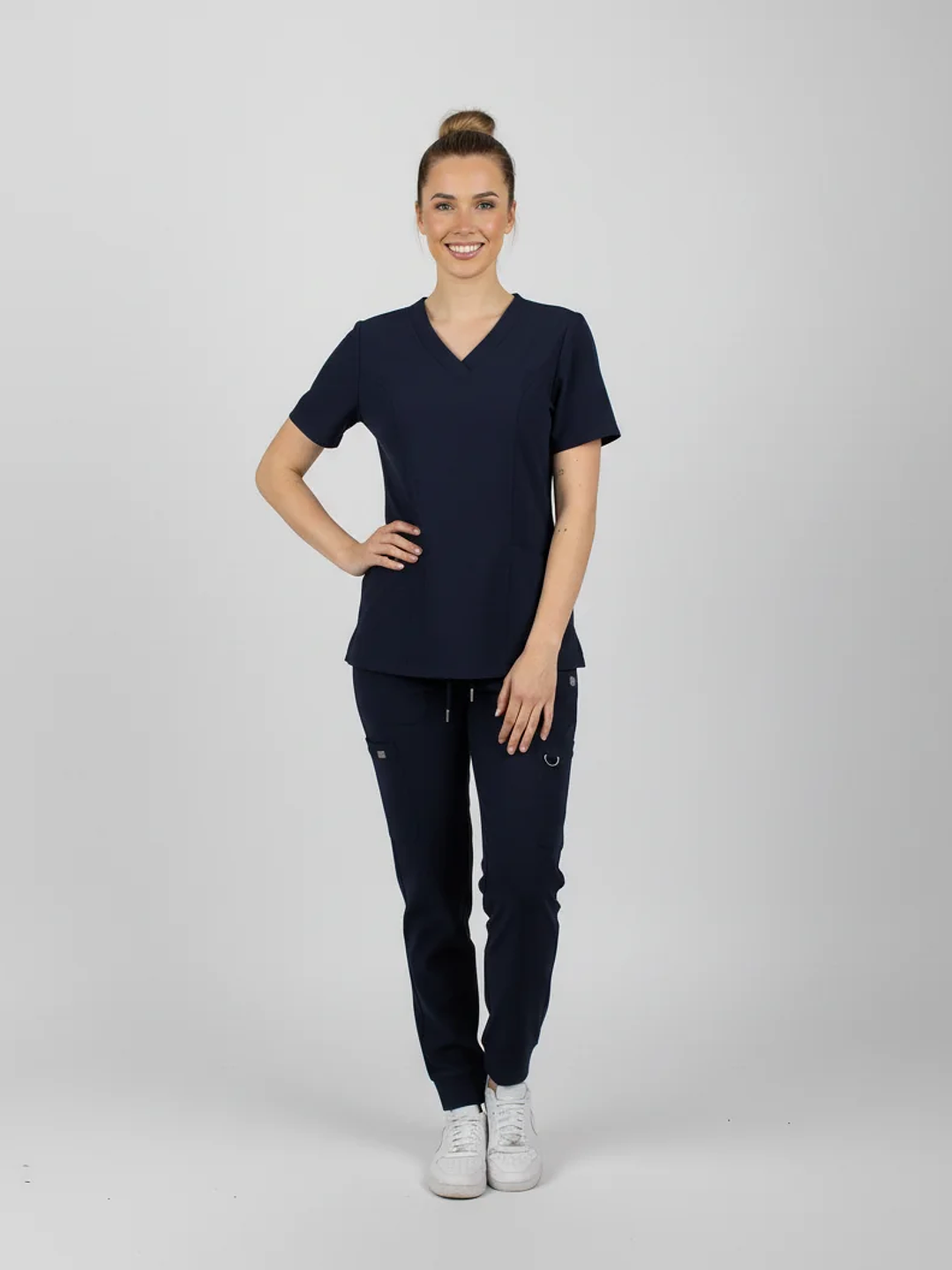 Conjunto Clinico Hana Azul Marino  (Blusa + Pantalon Recto) 3