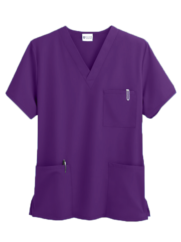 Conjunto Clínico Hombre Morado – Polera Médica y Pantalón Cargo 3