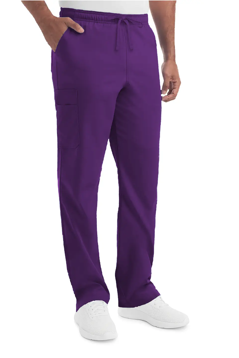 Conjunto Clínico Hombre Morado – Polera Médica y Pantalón Cargo 4