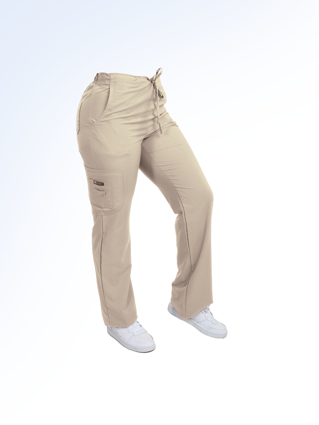 Pantalon Modelo Cargo Elasticado Antifluido Beige 1