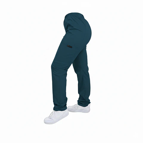 Pantalón Clínico Pitillo Verde Petroleo - Caribbean blue