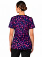 Blusa Clinica Estampado Azul Marino con pétalos rosados - Miniatura 2