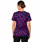 Blusa Clinica Estampado Azul Marino con pétalos rosados - Miniatura 2