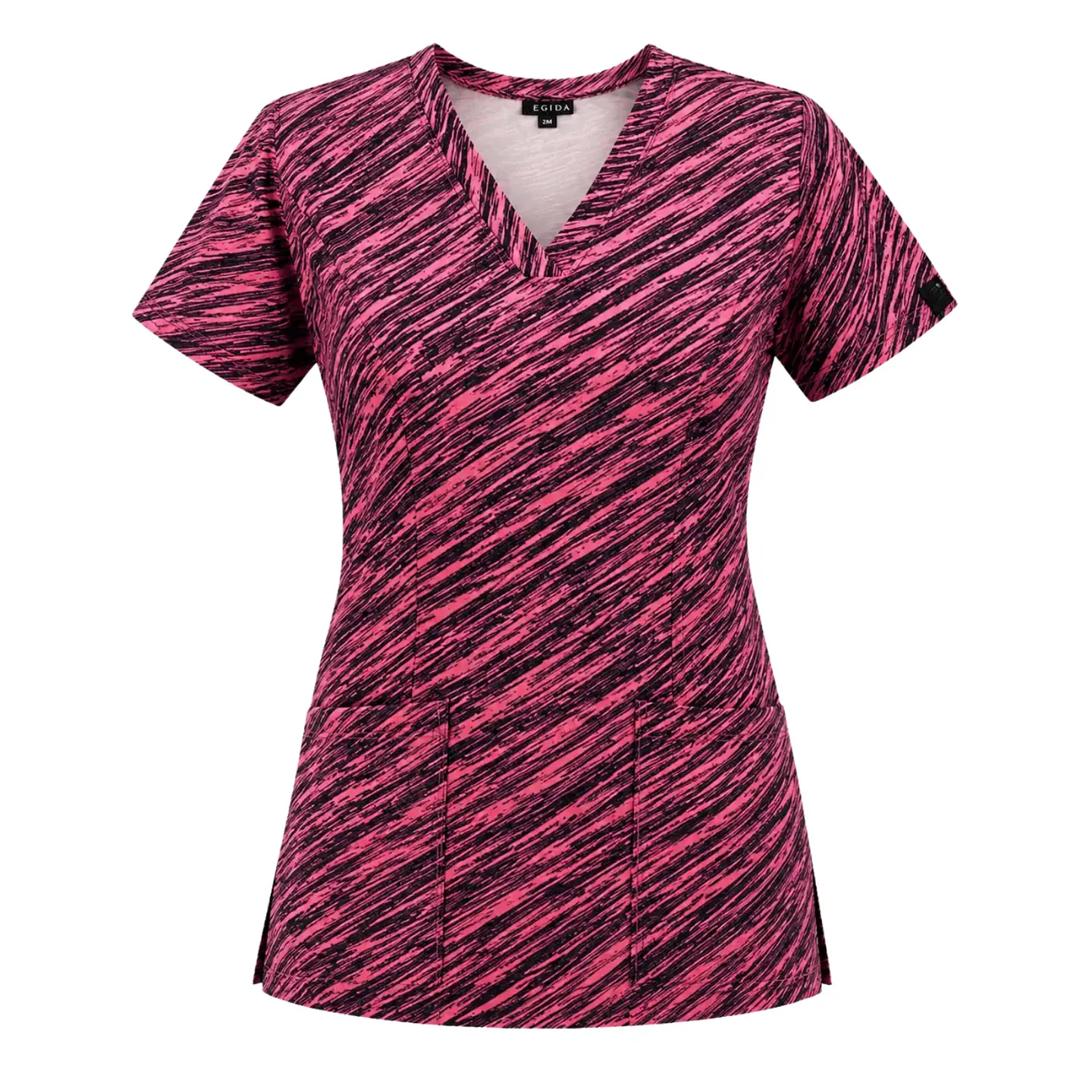 Blusa Clínica Premium Amaranto Salvaje Lycra Spandex  2