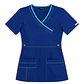 Blusa Clínica Modelo Cargo Azul Rey con Detalles Calipso  - Miniatura 2