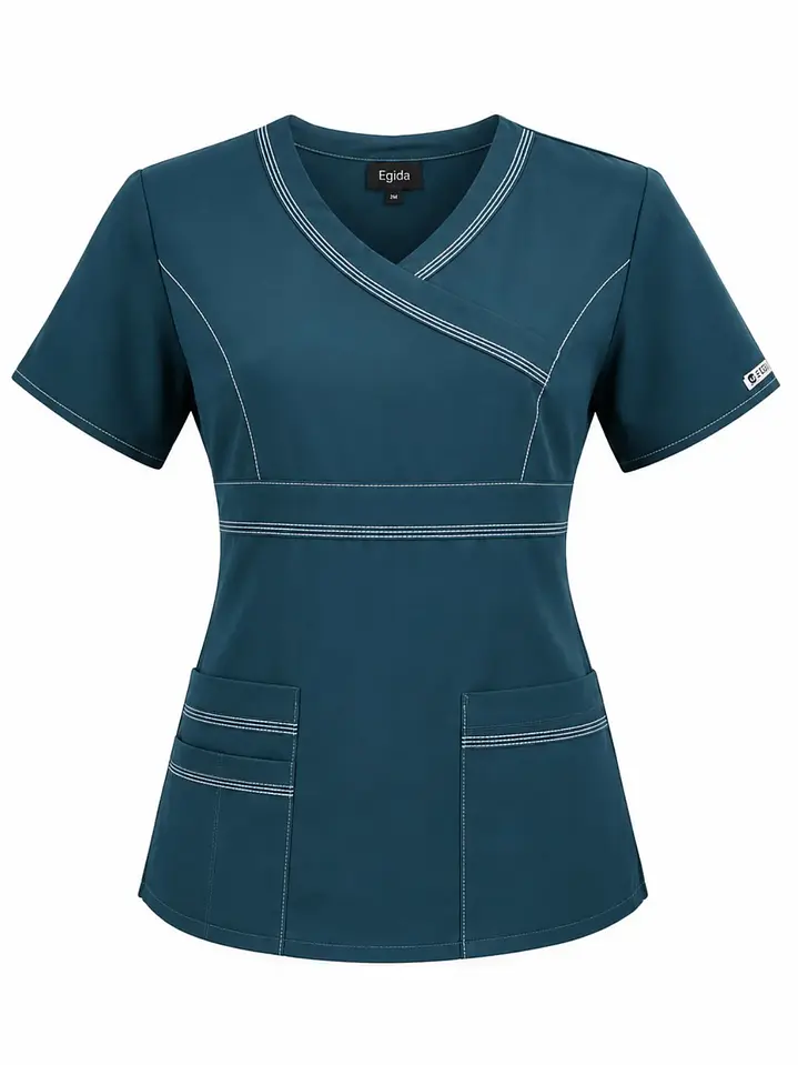 Blusa Clínica Modelo Cargo Verde Petróleo  2
