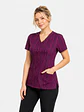 Blusa Clínica Estampada Burdeo Jaspeada con Tonos Rojos – Comodidad y Estilo para tu Jornada - Miniatura 2