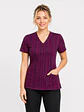 Blusa Clínica Estampada Burdeo Jaspeada con Tonos Rojos – Comodidad y Estilo para tu Jornada - Miniatura 1