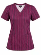 Blusa Clínica Estampada Burdeo Jaspeada con Tonos Rojos – Comodidad y Estilo para tu Jornada - Miniatura 3