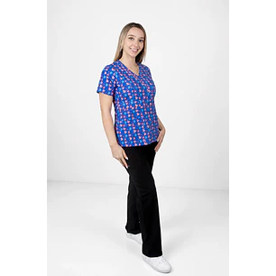 Blusa Clínica Estampada Corazones Multicolores | Égida Uniformes