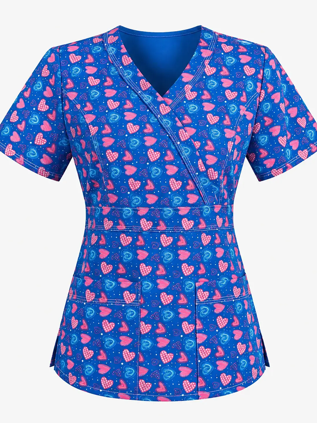 Blusa Clínica Estampada Corazones Multicolores | Égida Uniformes 3