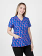 Blusa Clínica Estampada Corazones Multicolores | Égida Uniformes - Miniatura 1