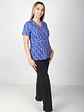 ​Conjunto Clínico Mujer - Blusa Estampada Corazones Azul Rey & Pantalón Cargo Negro - Miniatura 1