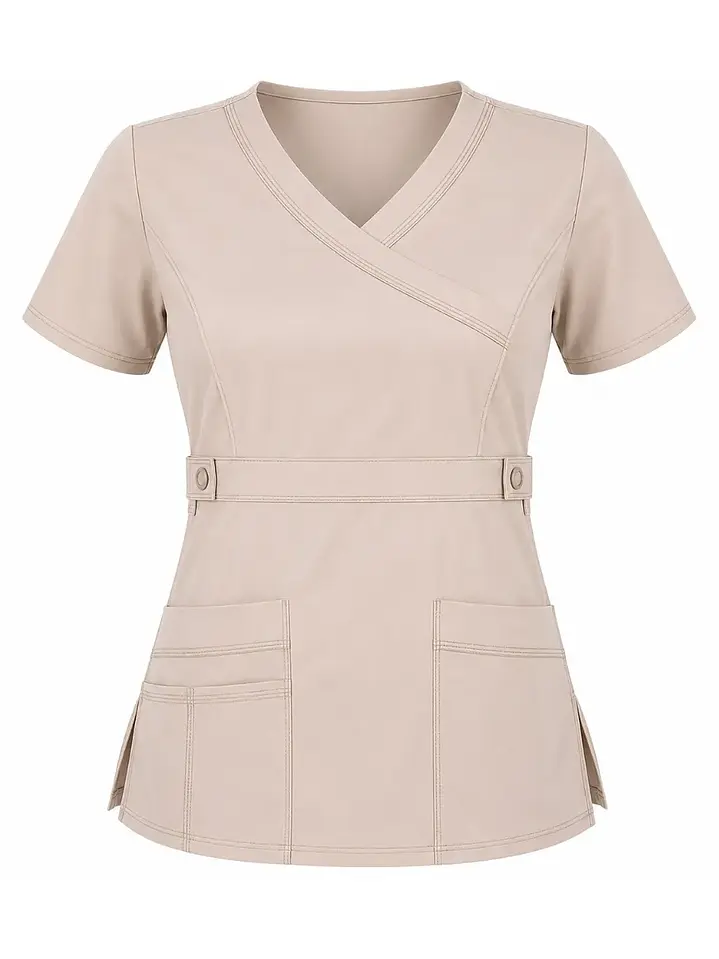 Conjunto Clínico Beige Mujer Antifluido Premium | Égida 4