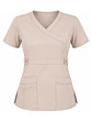 Conjunto Clínico Beige Mujer Antifluido Premium | Égida - Miniatura 4