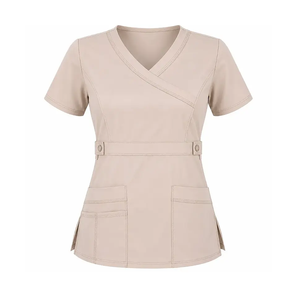 Conjunto Clínico Beige Mujer Antifluido Premium | Égida 4