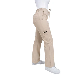 Pantalon Modelo Cargo Elasticado Antifluido Beige