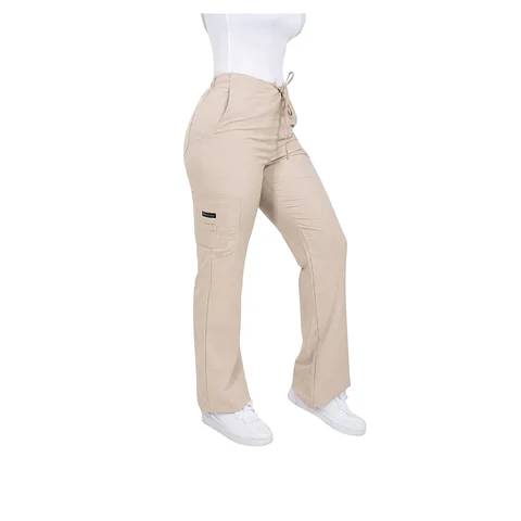 Pantalon Modelo Cargo Elasticado Antifluido Beige