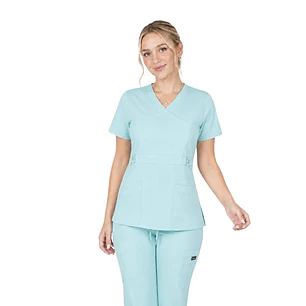 Blusa Clínica Mujer Color Menta – Diseño Antifluido y Elasticado