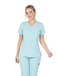 Blusa Clínica Mujer Color Menta – Diseño Antifluido y Elasticado - Miniatura 1