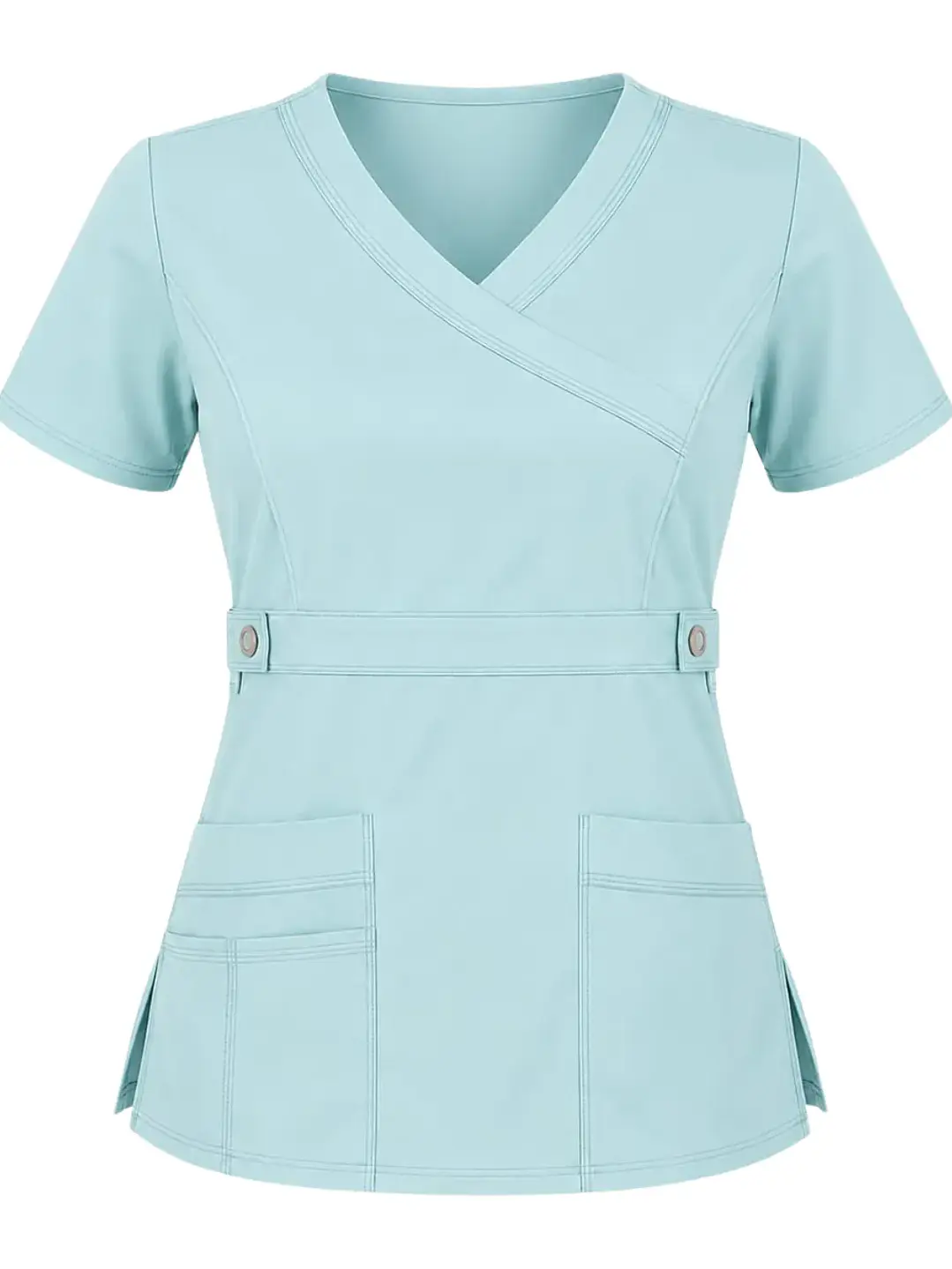 Blusa Clínica Mujer Color Menta – Diseño Antifluido y Elasticado 2