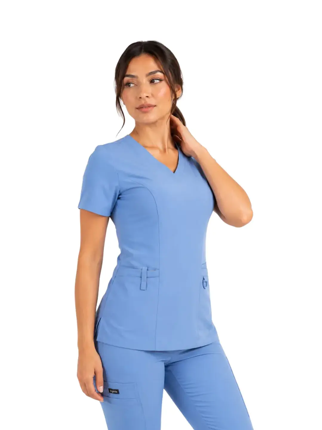 Conjunto Clínico Celeste Ceil Blue con Jogger Aesthetic | Égida - Uniformes clínicos Égida Chile