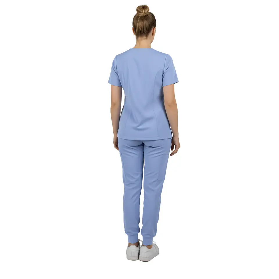 Conjunto Clínico Celeste Ceil Blue con Jogger Aesthetic | Égida 7