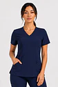 Blusa Clínica Modelo HANA Azul Marino - Miniatura 2