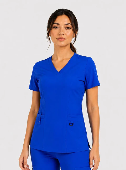 Blusa Clínica Modelo HANA Azul Rey