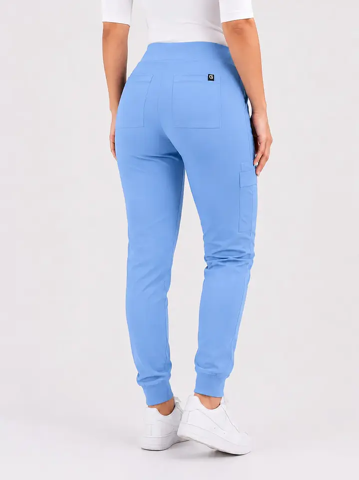 Conjunto Clínico Celeste Ceil Blue con Jogger Aesthetic | Égida 9