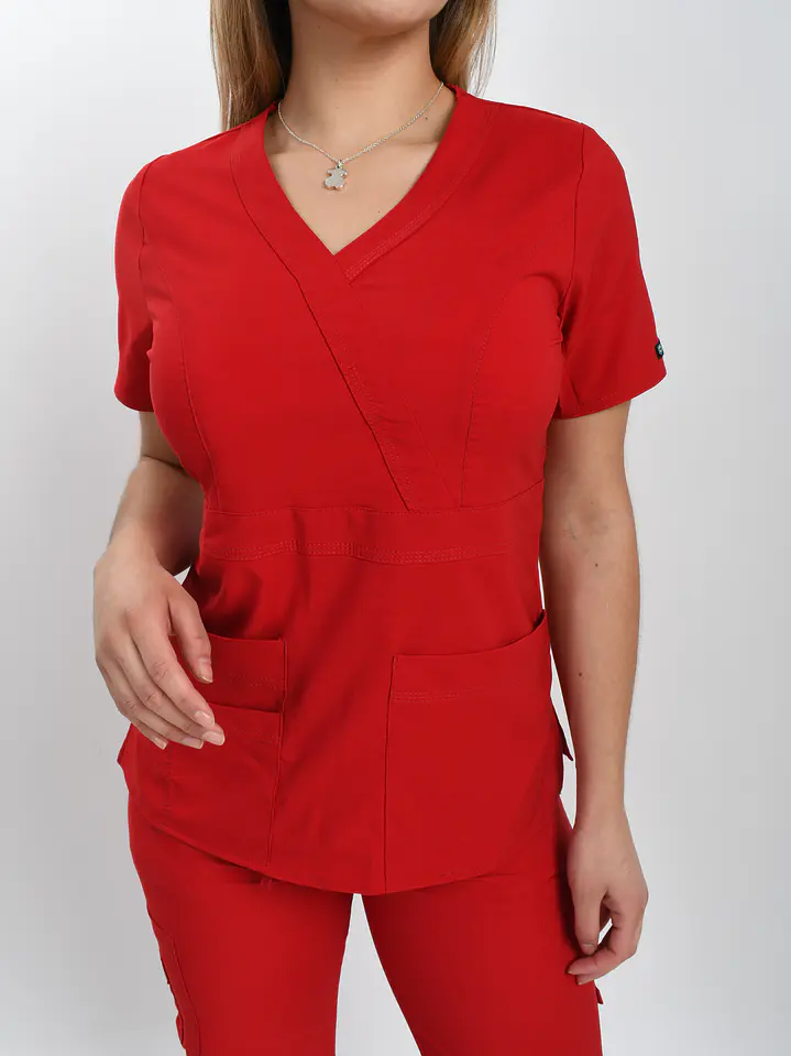 Blusa Clínica Rojo – Modelo Venus 3