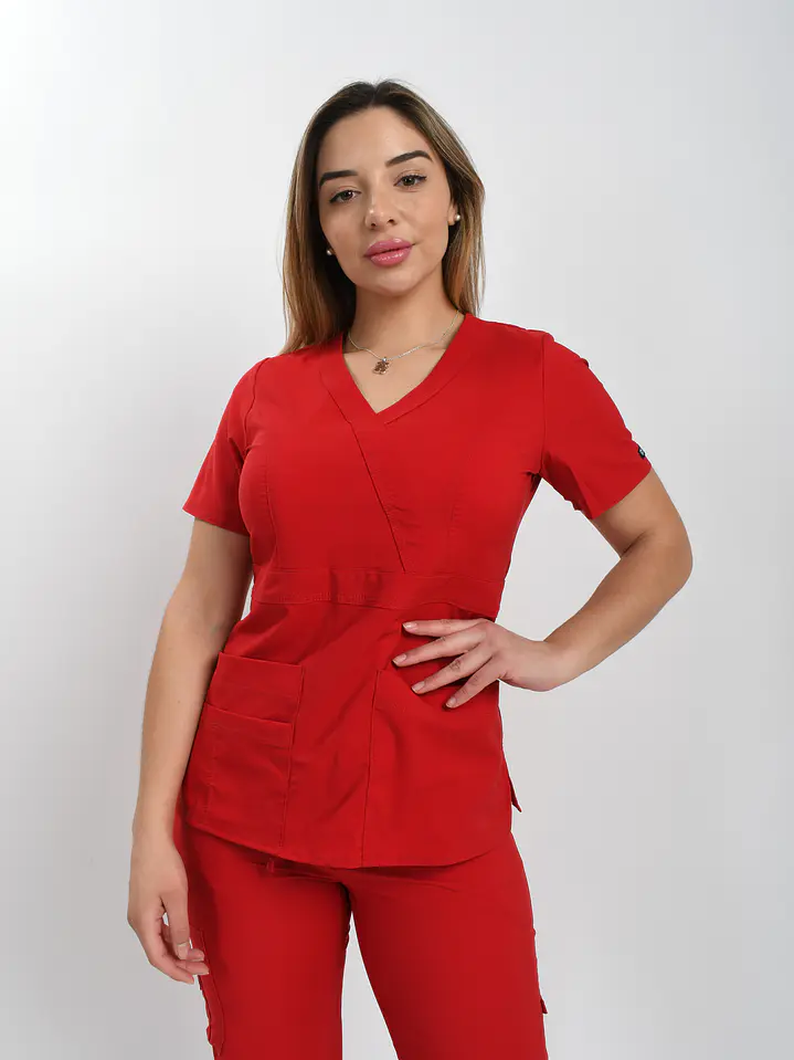 Blusa Clínica Rojo – Modelo Venus 1