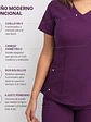 Blusa Clínica Mujer Morado con Corte Asimétrico | Modelo Aurora - Miniatura 2