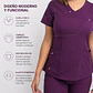 Blusa Clínica Mujer Morado con Corte Asimétrico | Modelo Aurora - Miniatura 3