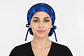Gorro Clínico Quirúrgico Premium de Tela Elástica con Botones – Azul Rey - Miniatura 2