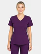 Blusa Clínica Mujer Morado con Corte Asimétrico | Modelo Aurora - Miniatura 2