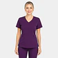 Blusa Clínica Mujer Morado con Corte Asimétrico | Modelo Aurora - Miniatura 2
