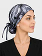 Gorro Médico Estampado Nebulusa Gris para Mujer con Botón - Miniatura 3