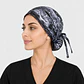 Gorro Médico Estampado Nebulusa Gris para Mujer con Botón - Miniatura 1