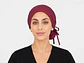 Gorro Quirúrgico Elástico con Botones para Mascarilla – Premium burdeo - Miniatura 3