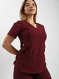 Conjunto Clínico Cargo Premium Antifluido Mujer – Burdeo - Miniatura 2