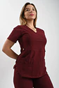 Conjunto Clínico Cargo Premium Antifluido Mujer – Burdeo - Miniatura 2