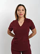 Conjunto Clínico Cargo Premium Antifluido Mujer – Burdeo - Miniatura 4